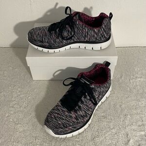 Skechers Lite-Weight Multicolor Sneakers Women’s Size 7.5 Memory Foam